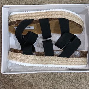 Black Kimmie Platform Steve Madden Sandals